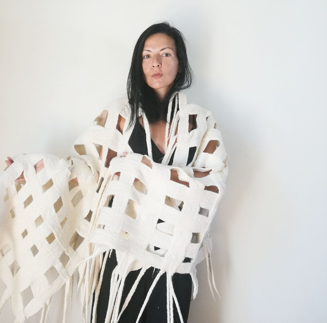 felted wool shawl