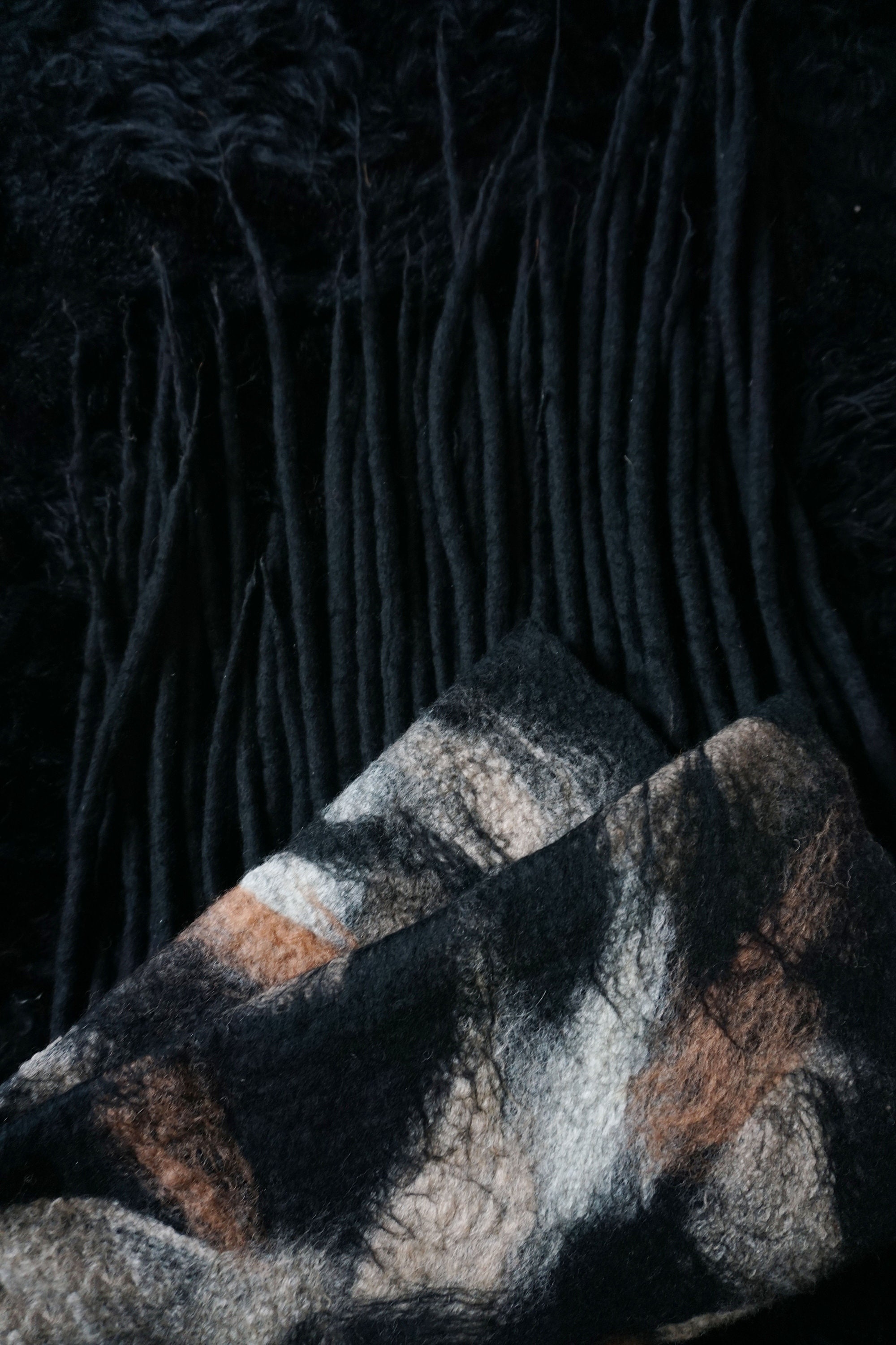 felted wool shawl