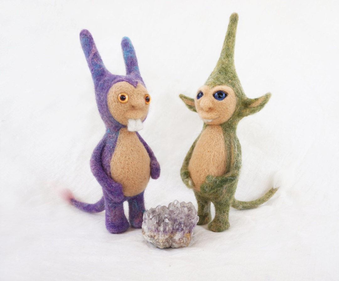 Handmade Needle Felted Creatures ,fantasy Wool Figures ,merino Wool Art ...