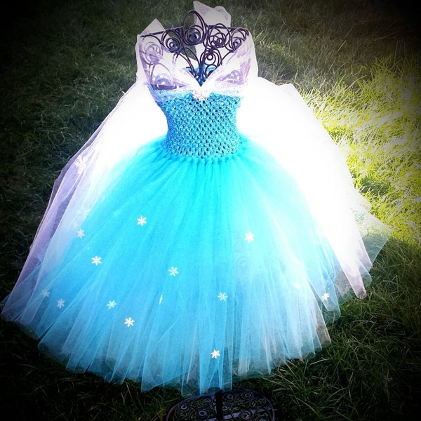 Ice queen inspired tutu dress, Birthday dress, princess, photo shoot, flower girl dress