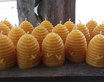 Bulk Order Beeswax Beehive Skep Candles - Wedding Decor - Baby Shower Favors - 20,30,40, or 50 Candles - Made In Michigan - 100% Clean Burn