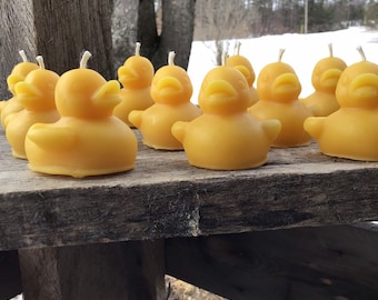 50 Michigan Beeswax Rubber Ducky Candles: Baby Shower Favors