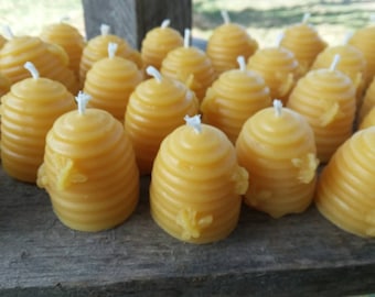 Mini Beehive Beeswax Candles: Party Favors, Wedding Decor - 35 Pack