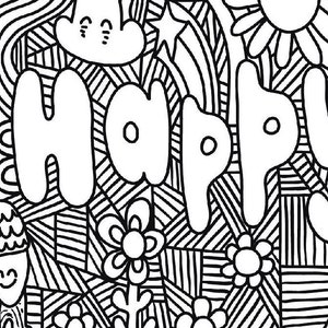 Digital Download 20 Coloring Book Pages Flowers Inspirational Quotes ...