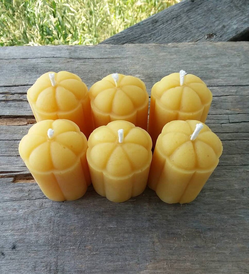 Beeswax Candles Flower Votives Accent Lighting Gift Etsy