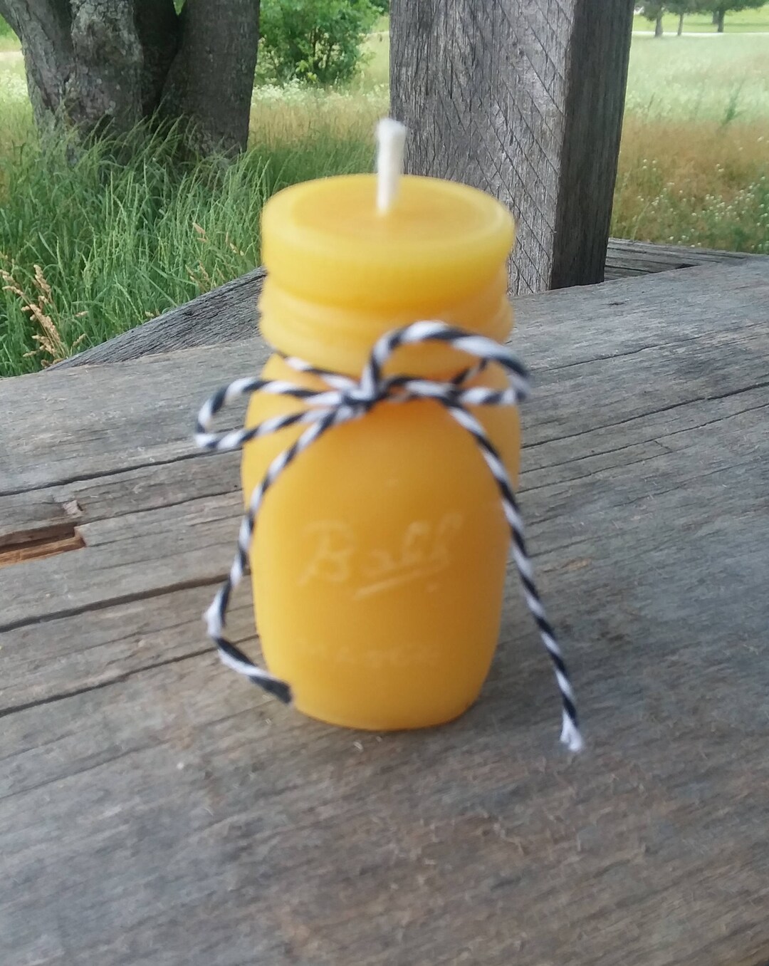 Ball Mason Jar Beeswax Candle 100 Pure Beeswax Votive Etsy