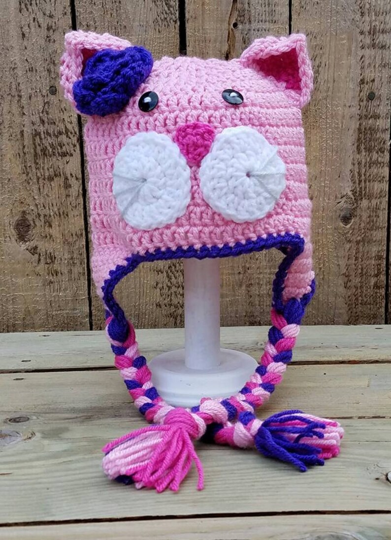 Crocheted Cute Kitten Hat Etsy