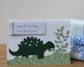 Handmade Dinosaur Birthday Card