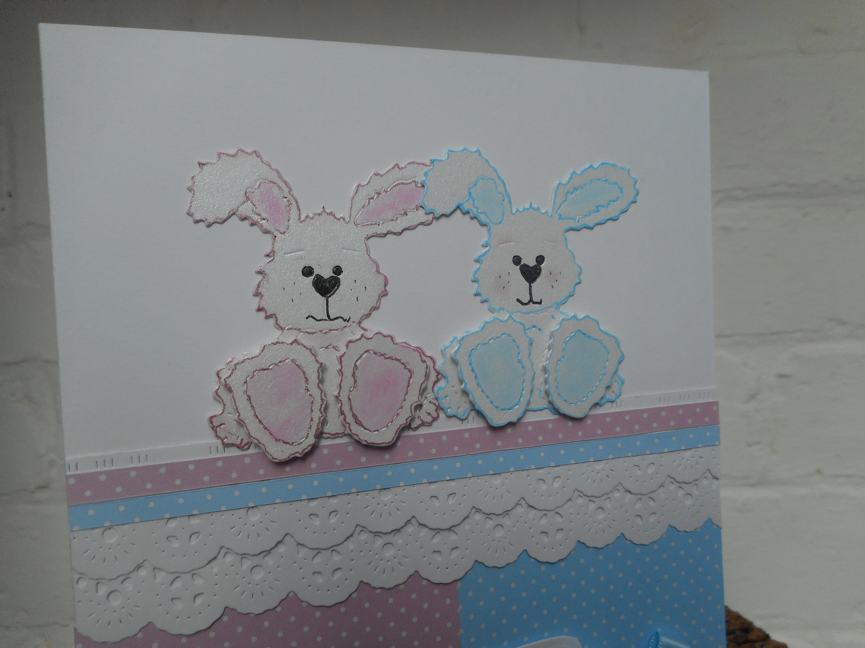Handmade Birth Card for Twins Etsy UK