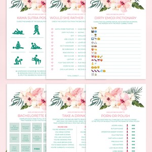 Tropical Bachelorette Party Games - Printable Instant Download File