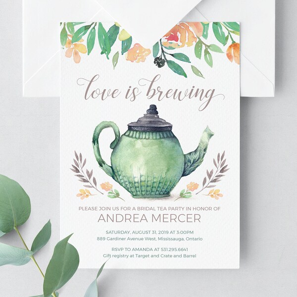 Teapot Invitations - Etsy