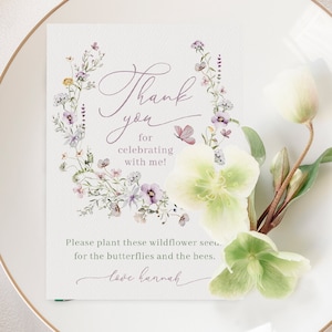 Wildblumen-Geburtstags-Party-Samen-Paket-Bevorzugungen | Druckbare Partydekorationen | Samenpackung Abdeckungen