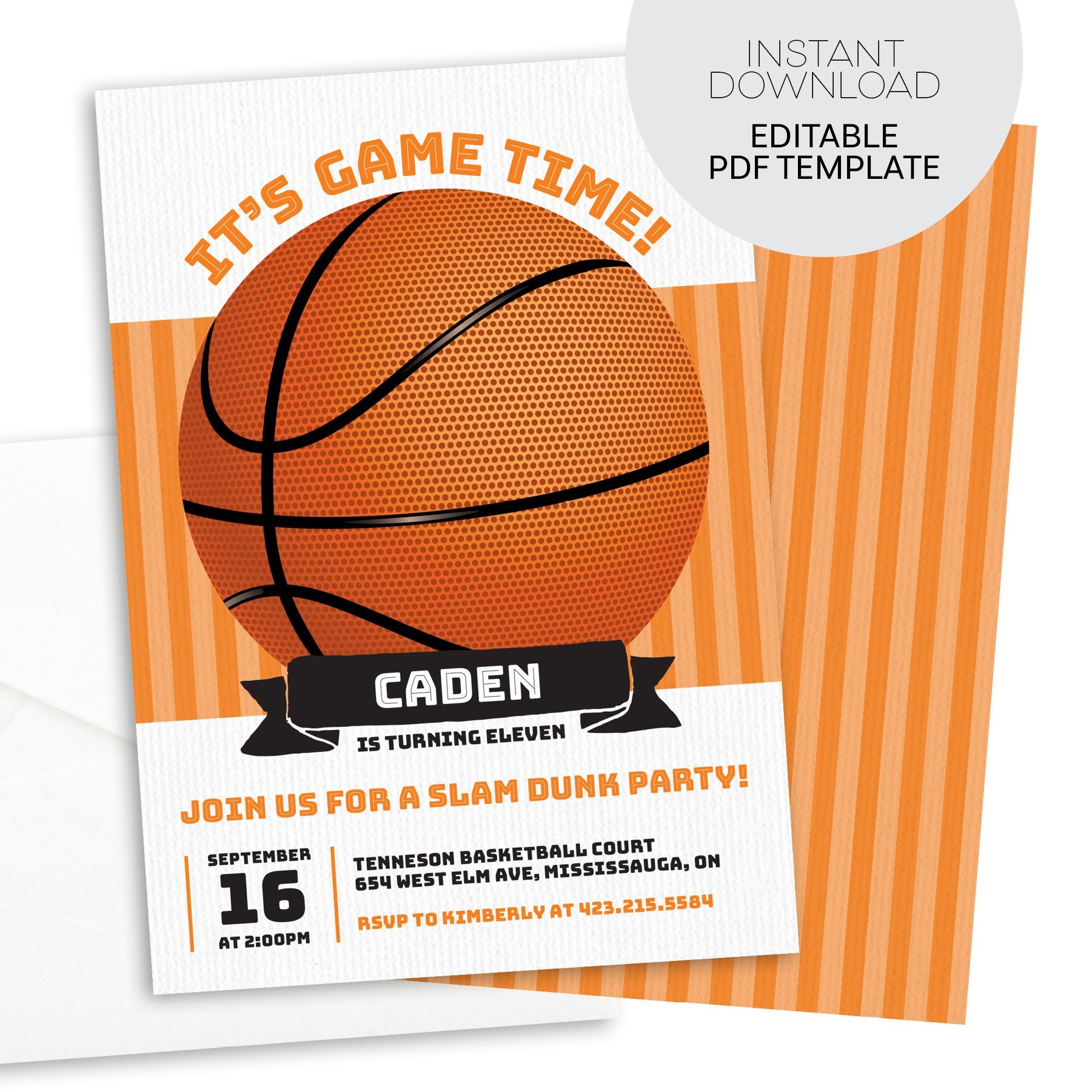 Carte Anniversaire Basket Gratuite à Imprimer Invitation de basket-ball Téléchargement instantané Fichier - Etsy France