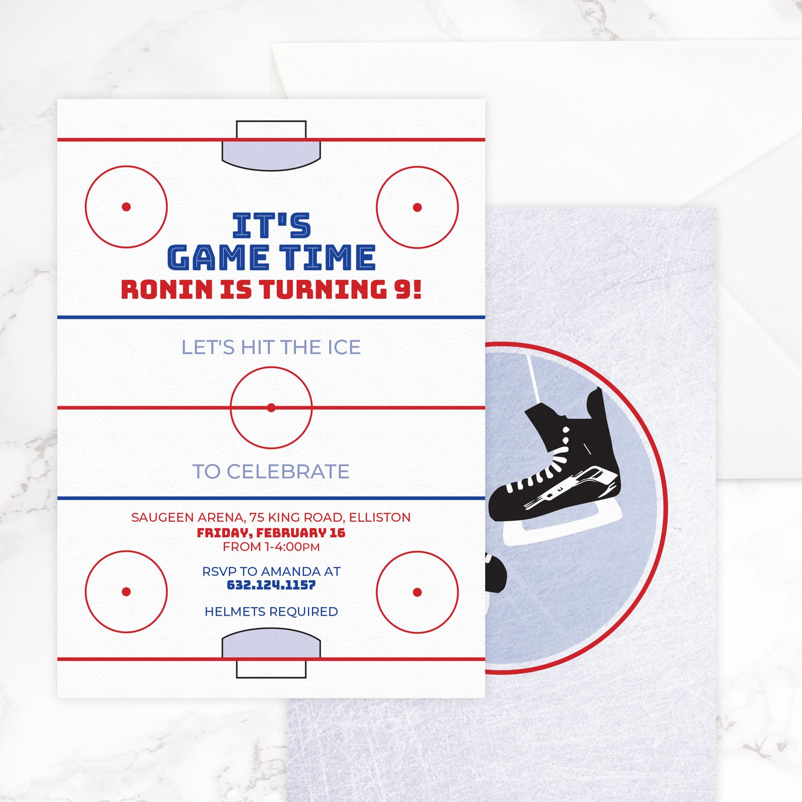 Hockey Birthday Invitation Instant Download Printable File - Etsy Canada