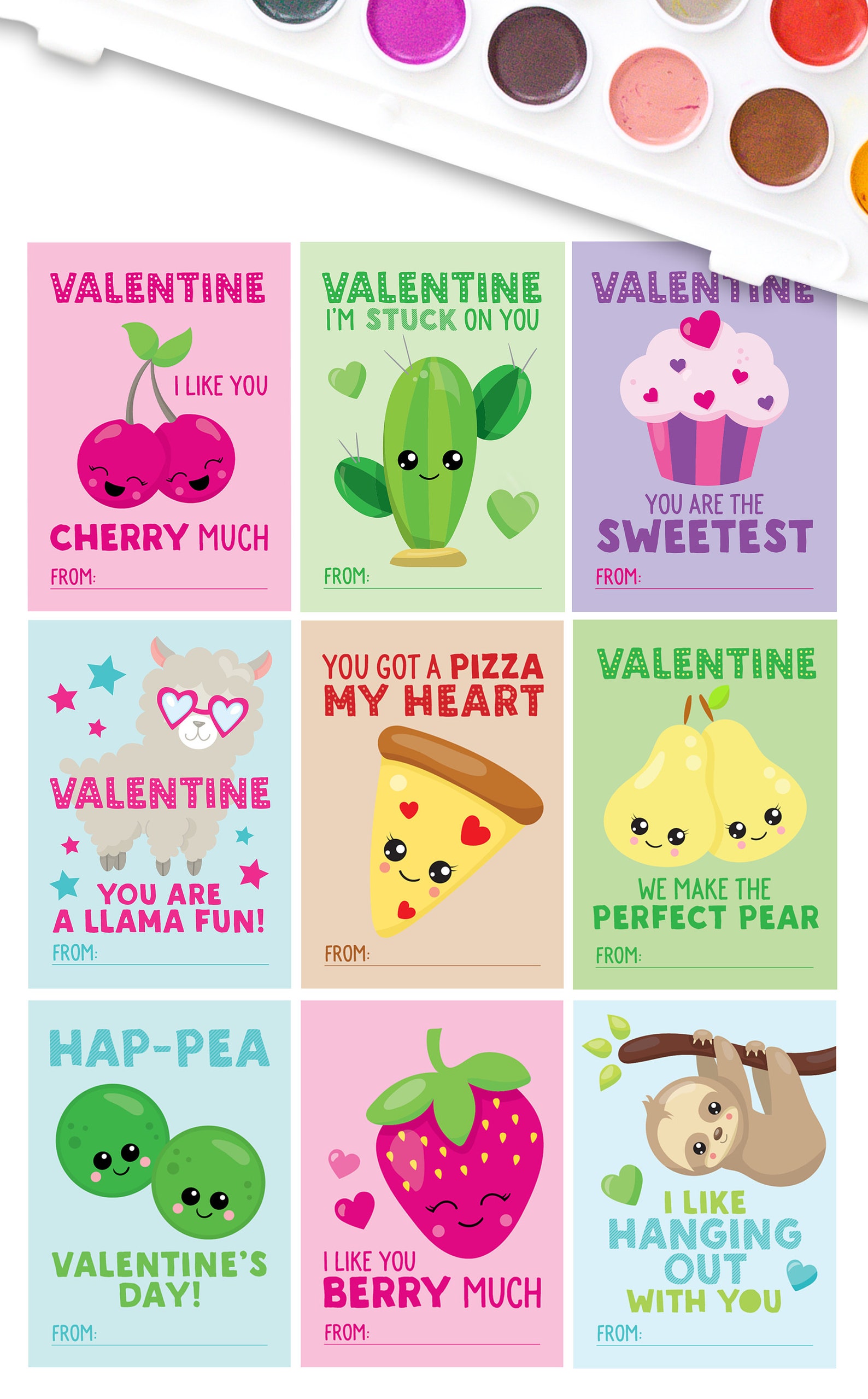 Valentines Day Cards for Kids Printable Instant Download - Etsy