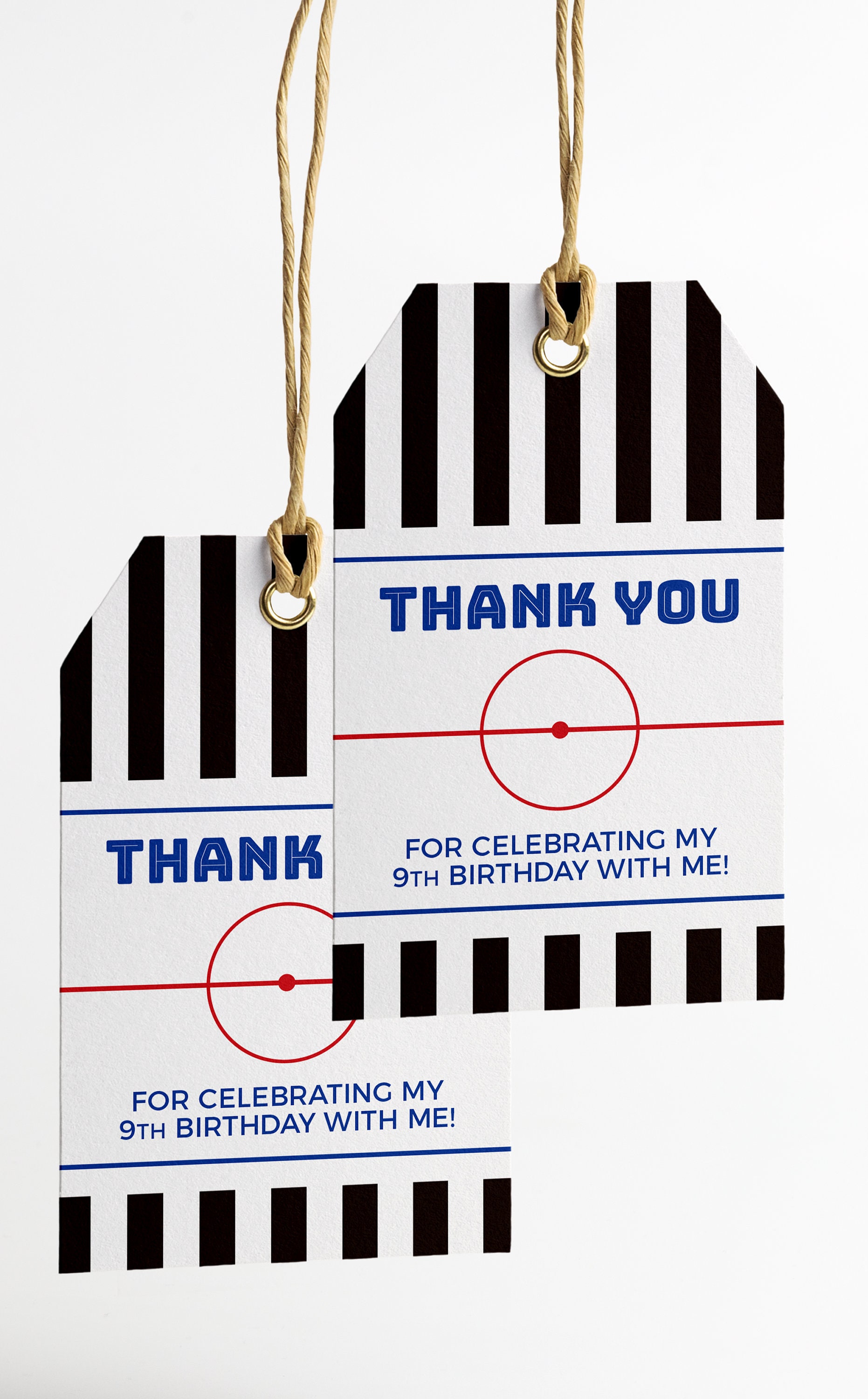 Hockey Thank You Tags for Hockey Birthday Party Instant Etsy
