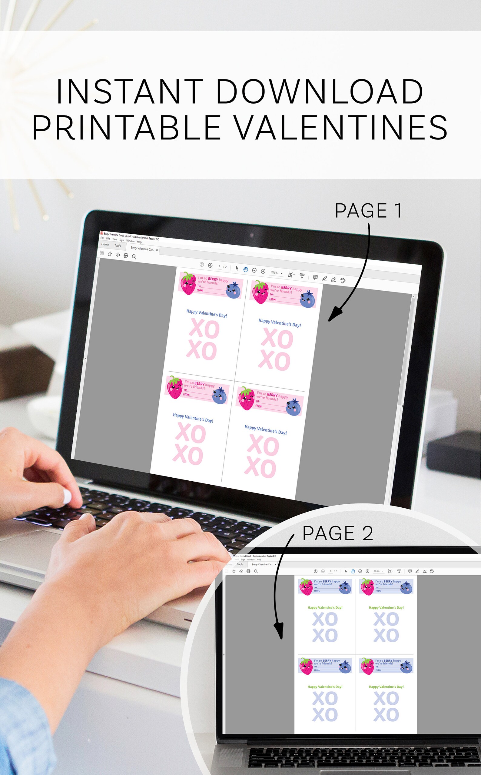 Printable Classroom Valentines Day Cards for Kids | Fruit Snacks Gift ...