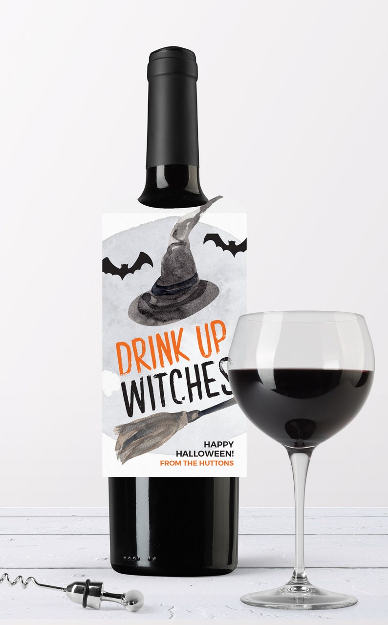 Halloween Wine Bottle Tags Printable File - You've Been Boozed - Drink ...