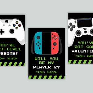 Video Game Valentine Cards for Kids | Gamer Valentines | School Valentines