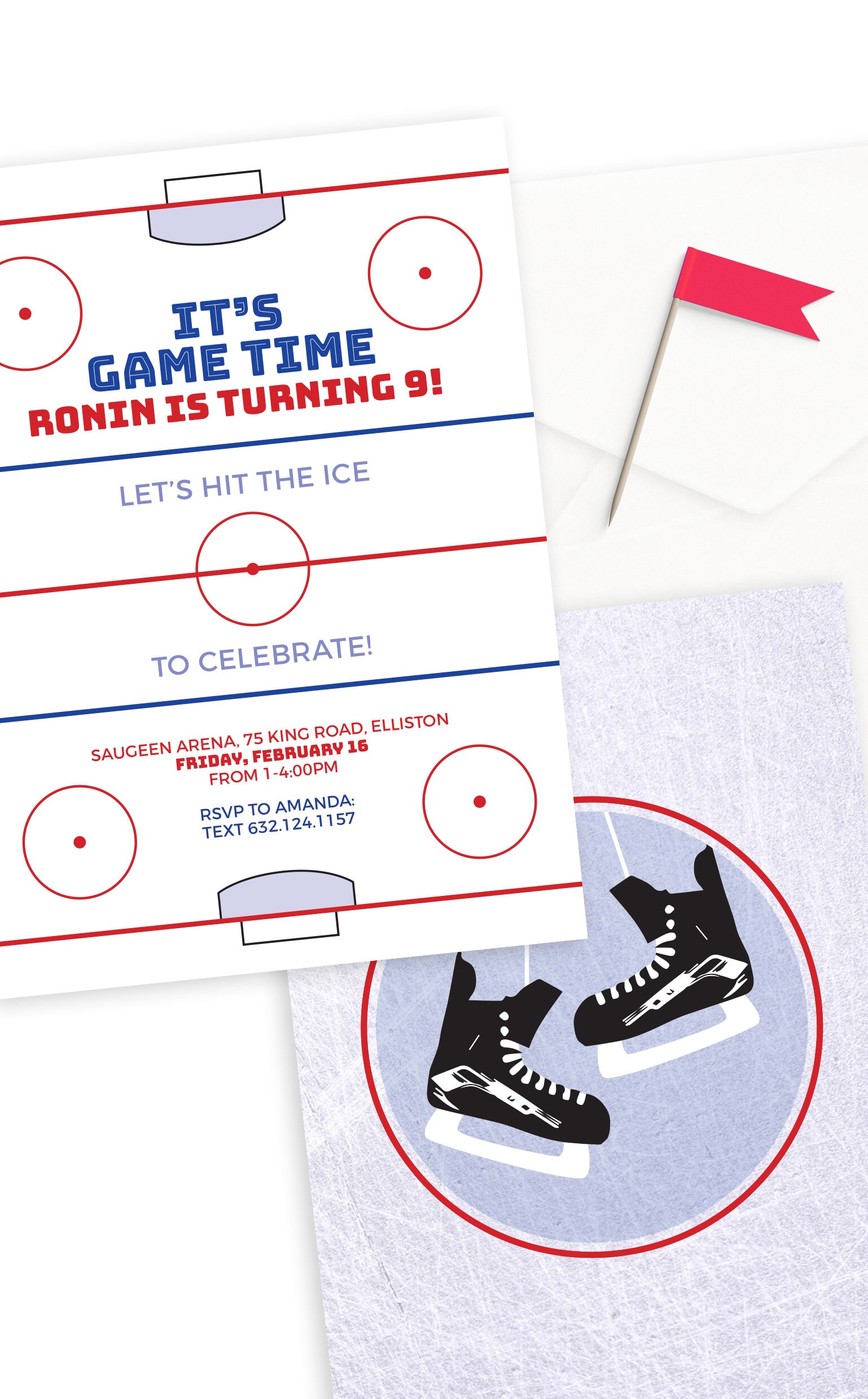 Hockey Birthday Invitation Instant Download Printable File Etsy