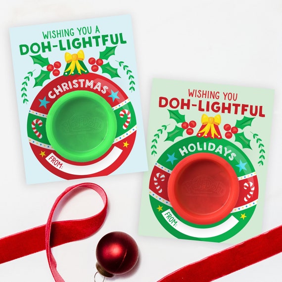 Christmas Play Doh Cards for Kids - Non-Candy Christmas Gift for Kids - School Classroom Holiday Gift Il_570xn