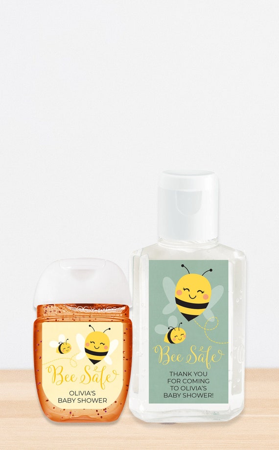 Bee Safe Hand Sanitizer Labels you can Personalize and Print for Mama-to-Bee Baby Shower Il_570xn