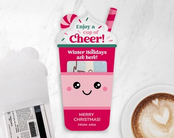 Christmas Gift Card Holder | Holiday Gift Card Holder for Teacher Appreciation Gifts | Christmas Drinks | Coffee and Latte Cards