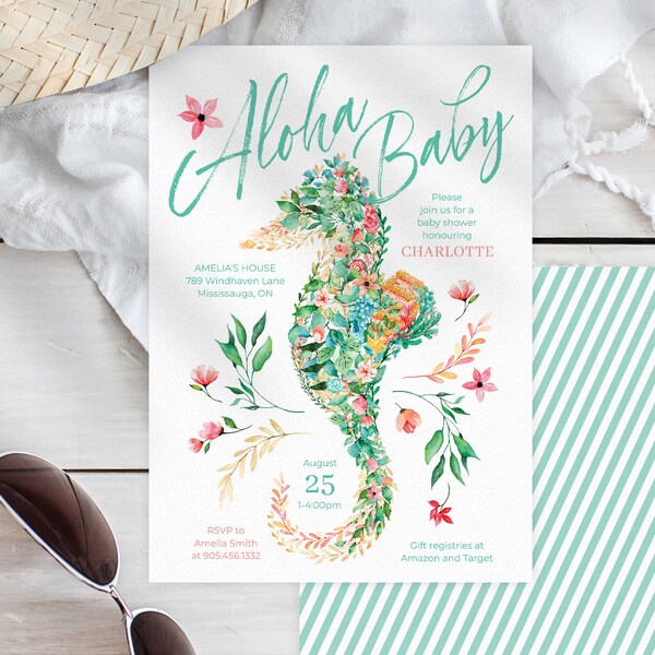 Seahorse Baby Shower Etsy