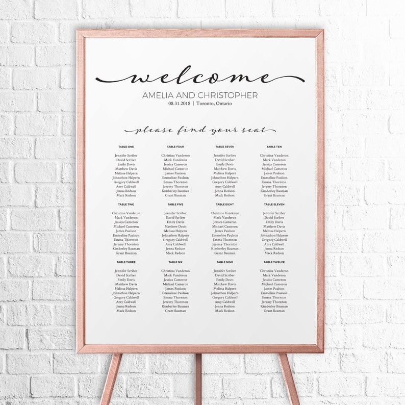 How To Make Your Own Wedding Seating Chart