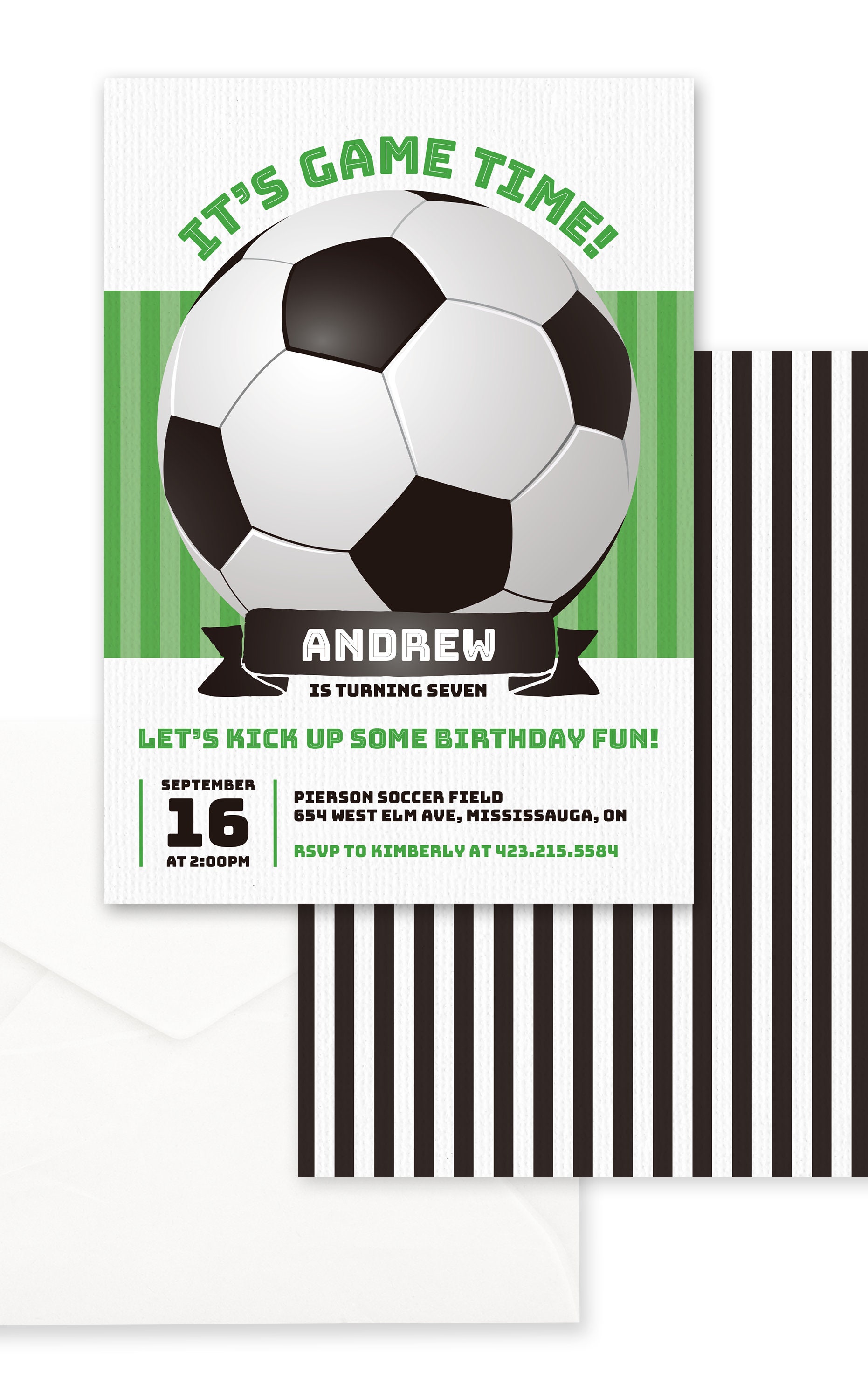 soccer invitation printable instant download file / soccer