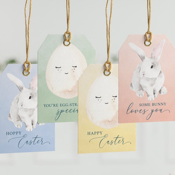 Easter Gift Tags Printable Instant Download File - Some Bunny Loves You - Hoppy Easter - You're Egg-stra Special Il_570xn