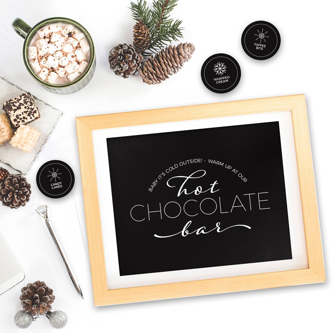 Hot Chocolate Bar Sign Printable File - Instant Download Hot Chocolate ...