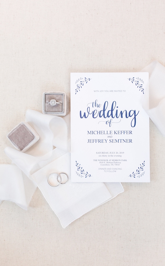 Editable Wedding Invitation Set Template Printable Navy Wedding Invitation Suite Instant Download Set Digital Download Wedding Printables Il_570xn