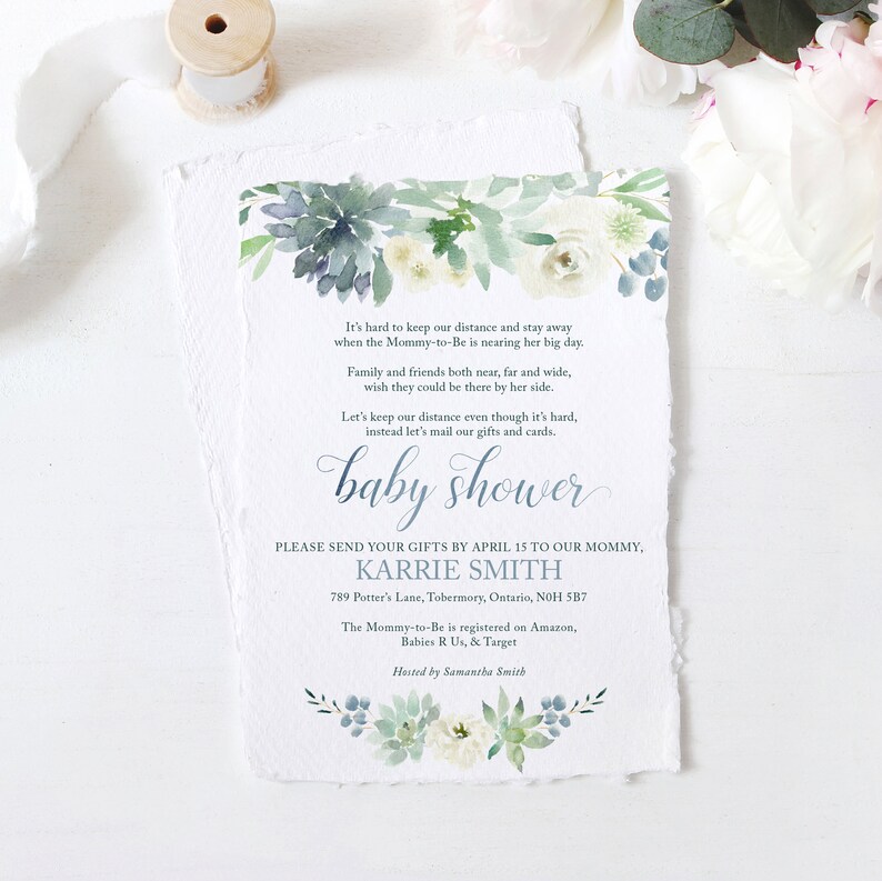 Shower by Mail Baby Shower Invitation to Email / Text Your Etsy