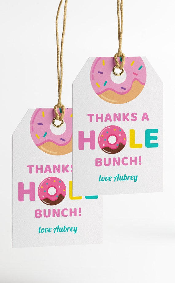 Donut Birthday Party Thank You Tags and Sign comes as a Printable, Instant Download File. Great Birthday Party Decorations and Party Favors Il_570xn