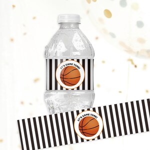Basketball Water Bottle Labels Printable Instant Download File - Slam ...