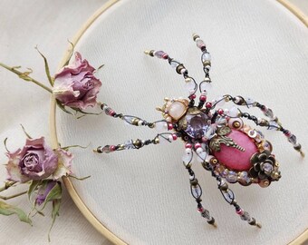 Joyería de araña, Broche de araña, Accesorios de araña, Joyería de araña, Regalo de araña, Broche de arte de araña, Anillo de araña