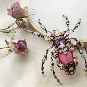 Spider Jewelry, Spider Brooch, Spider Accessories, Spider Jewellery, Spider Gift, Spider Art broach, Spider ring image 5