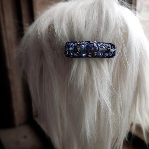 Royal Blue Barrette beaded hair accessory image 5