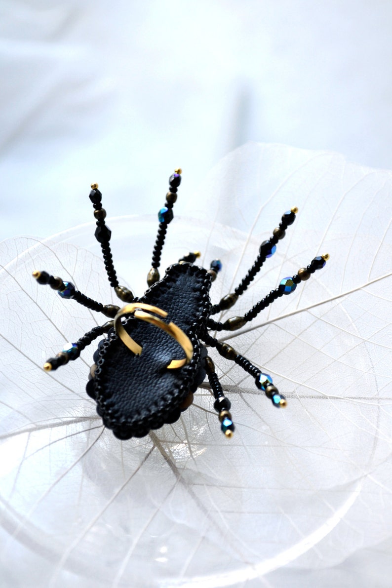 Halloween Spider ring, Gothic ring, Goth jewelry, Unique Spider jewelry, Fashion jewelry, Halloween jewelry image 5