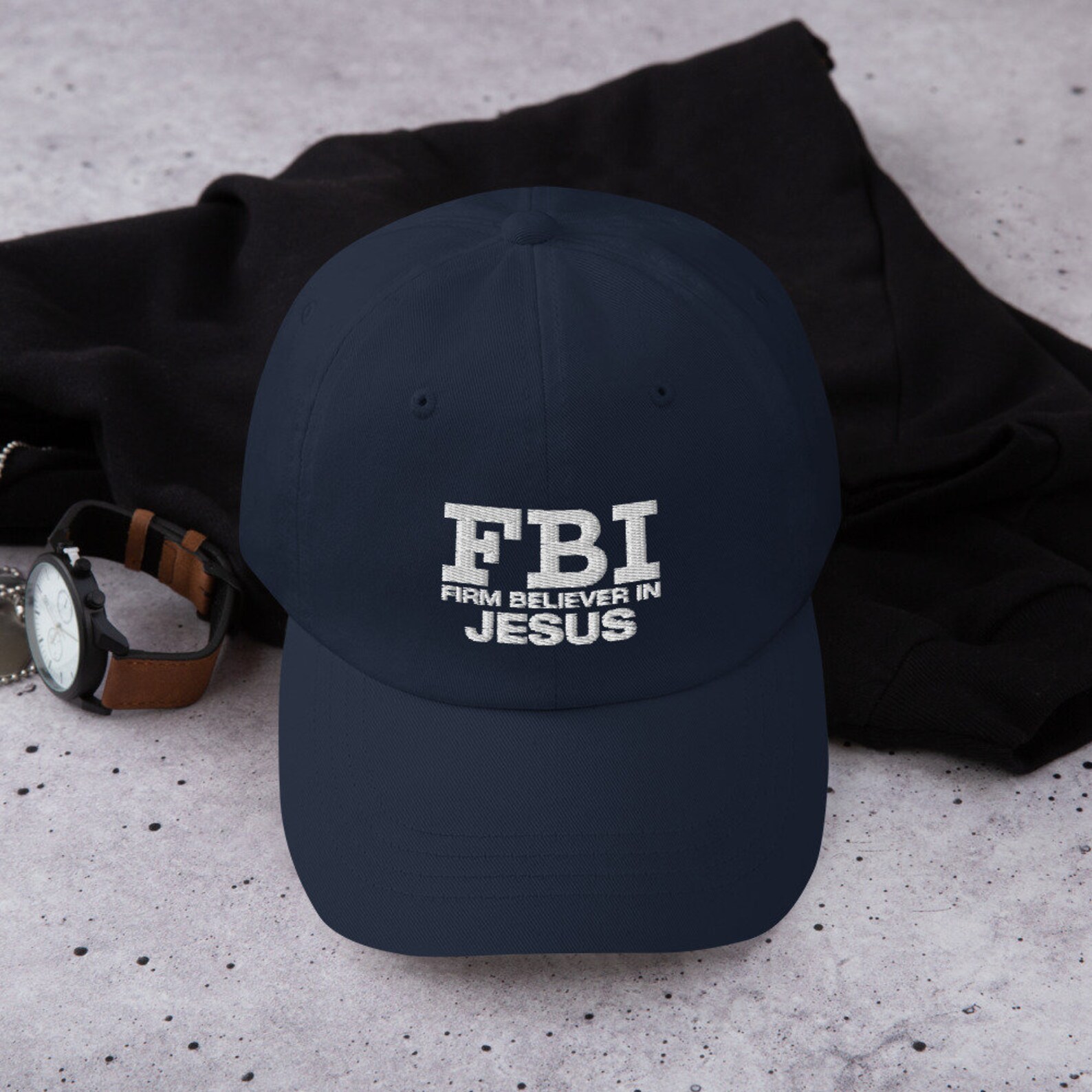 FBI Jesus Hat Low Profile Dad Hat Etsy