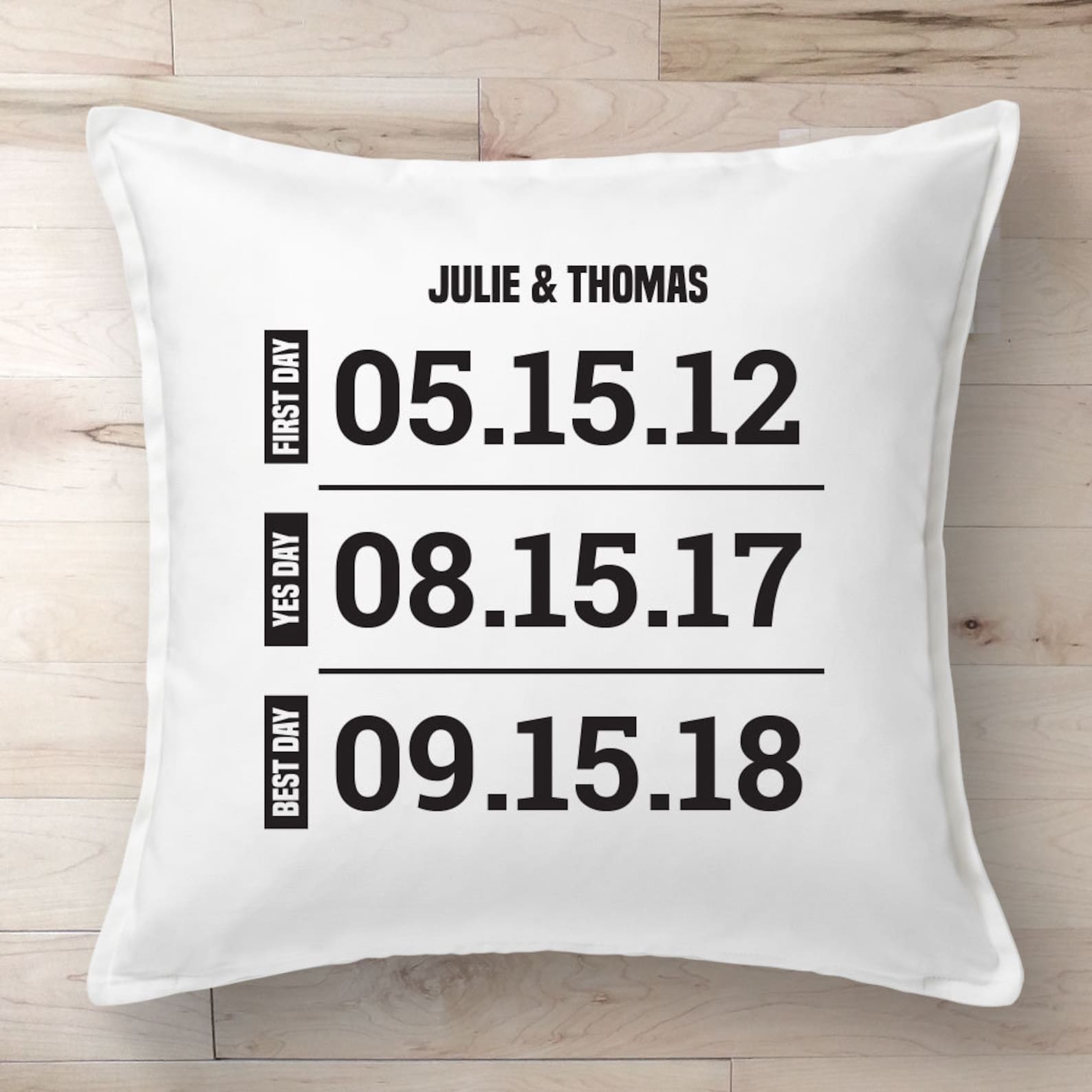 Wedding Date Pillow Pillow With Date Wedding Gift Pillow Etsy