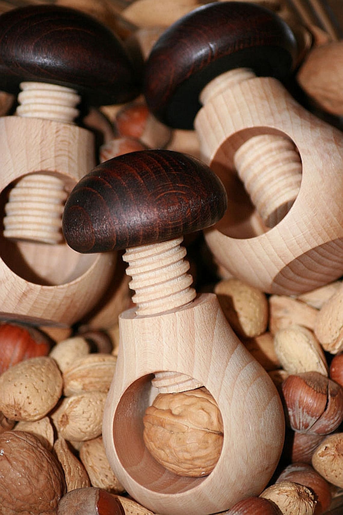 European Beechwood Mushroom Nutcracker Wooden Nut Cracker. Etsy