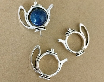 20 peças 22 x 19 mm Antigo Prata Bule de chá charme, Bule de chá pingente Charm Pingente ABC05