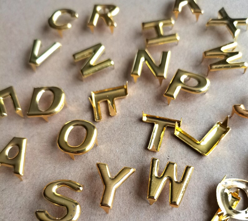 Letter Rivets 10pcs 15mm Silver Letters Rivet Stud,metal Pyramid Rivet Stud ...