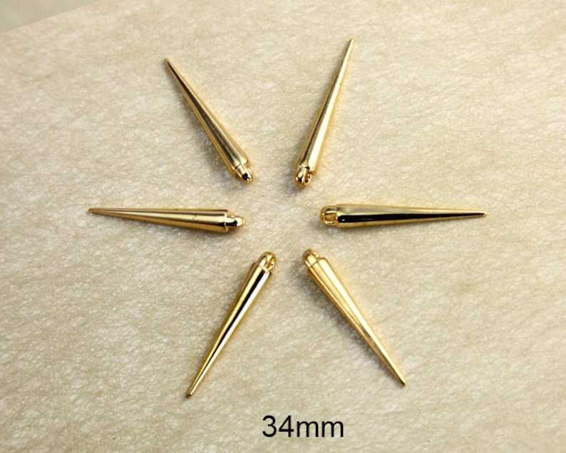 40pcs 5x34mm Golden Needle Awl Charm 3D Awls Sewing Needles Etsy