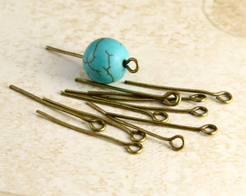 100pcs Antiqued Bronze Eye Pinsjewelry Making Eye Pin Etsy