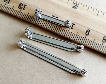 5 piezas de pasadores de seguridad para broches, broches de seguridad, pasadores de seguridad para broches, pasadores de seguridad con baño de plata BR07