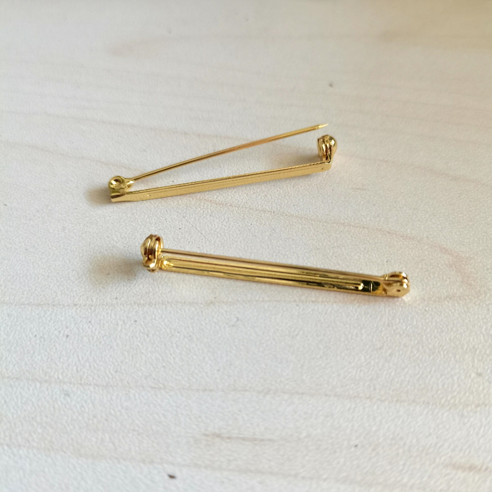 5pcs Brooch Back Bar Pins silver Safety Brooch Gold Plated Etsy UK