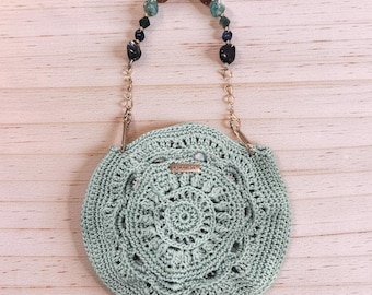 Crochet Round Flower Bag